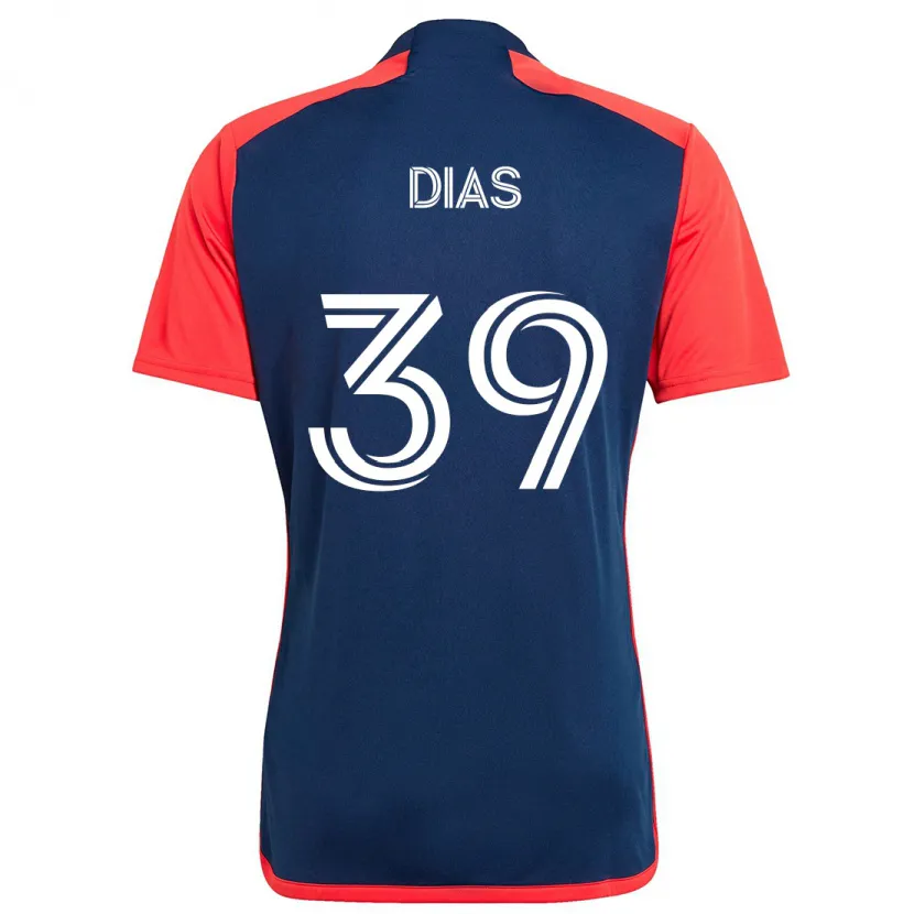 Danxen Hombre Camiseta Marcos Dias #39 Azul Rojo 1ª Equipación 2024/25 La Camisa