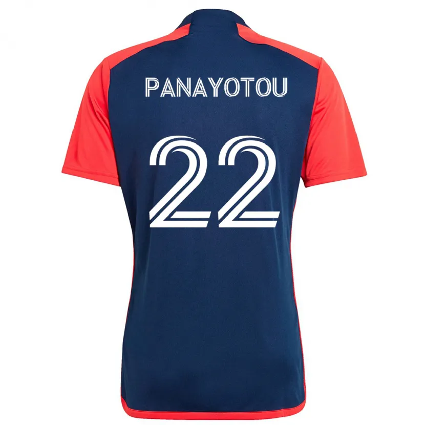 Danxen Hombre Camiseta Jack Panayotou #22 Azul Rojo 1ª Equipación 2024/25 La Camisa