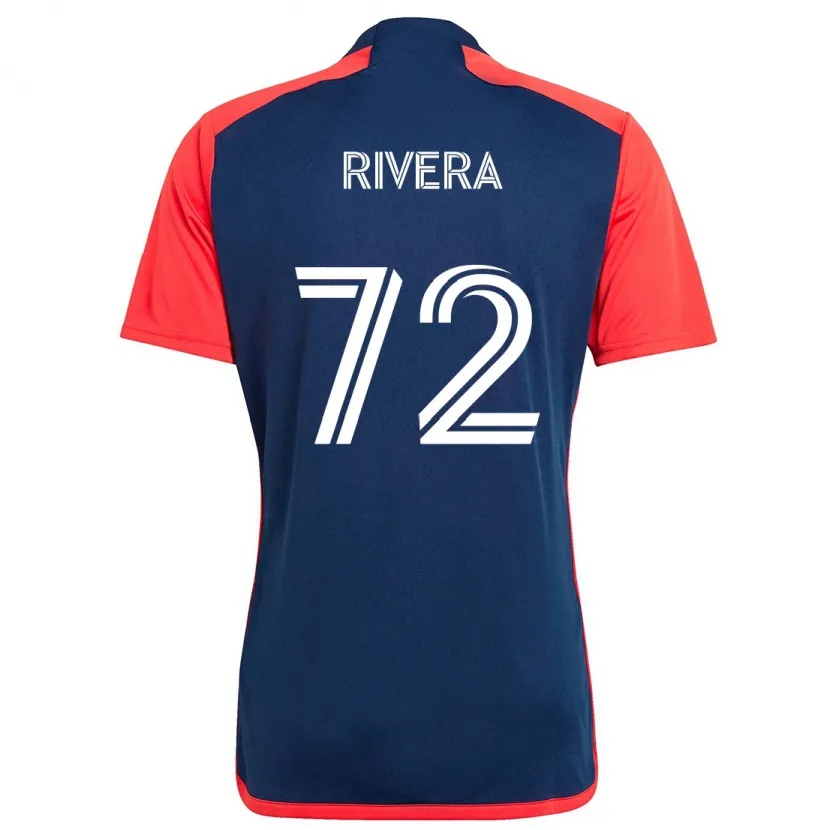 Danxen Hombre Camiseta Damián Rivera #72 Azul Rojo 1ª Equipación 2024/25 La Camisa