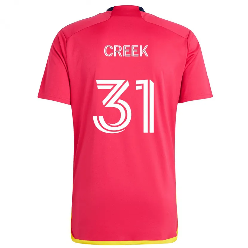 Danxen Hombre Camiseta Michael Creek #31 Rojo Azul 1ª Equipación 2024/25 La Camisa