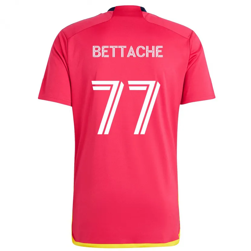 Danxen Hombre Camiseta Faysal Bettache #77 Rojo Azul 1ª Equipación 2024/25 La Camisa