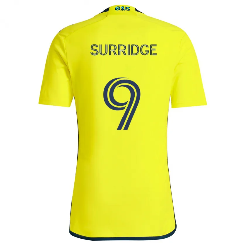 Danxen Hombre Camiseta Sam Surridge #9 Amarillo Azul 1ª Equipación 2024/25 La Camisa