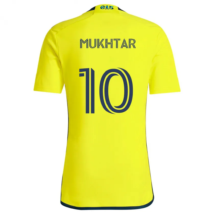 Danxen Hombre Camiseta Hany Mukhtar #10 Amarillo Azul 1ª Equipación 2024/25 La Camisa