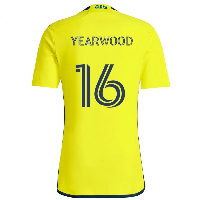 Danxen Hombre Camiseta Dru Yearwood #16 Amarillo Azul 1ª Equipación 2024/25 La Camisa