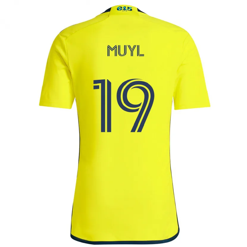 Danxen Hombre Camiseta Alex Muyl #19 Amarillo Azul 1ª Equipación 2024/25 La Camisa