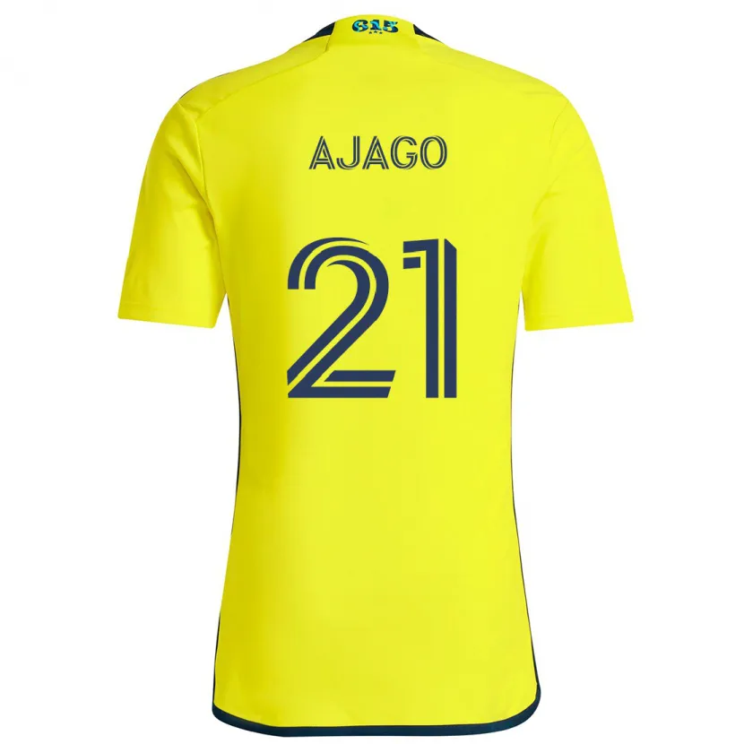 Danxen Hombre Camiseta Forster Ajago #21 Amarillo Azul 1ª Equipación 2024/25 La Camisa