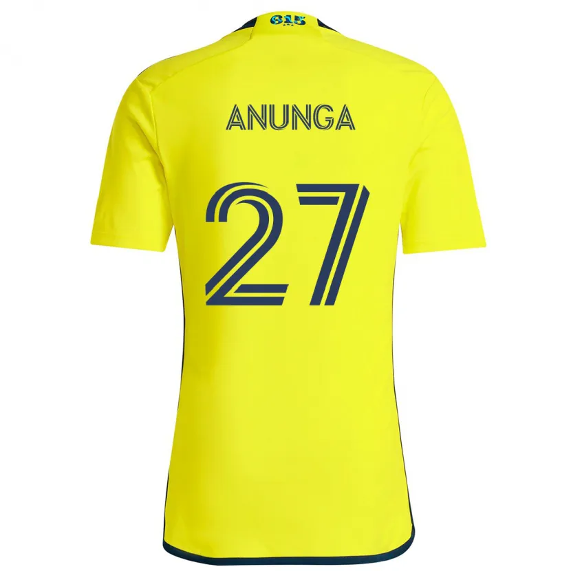 Danxen Hombre Camiseta Tah Anunga #27 Amarillo Azul 1ª Equipación 2024/25 La Camisa