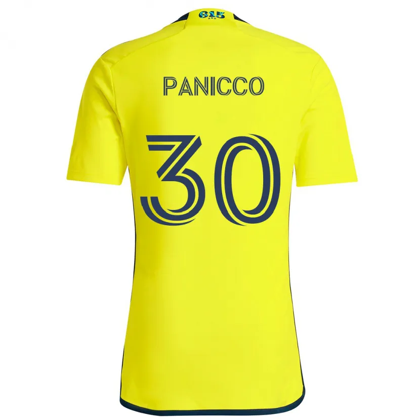 Danxen Hombre Camiseta Elliot Panicco #30 Amarillo Azul 1ª Equipación 2024/25 La Camisa