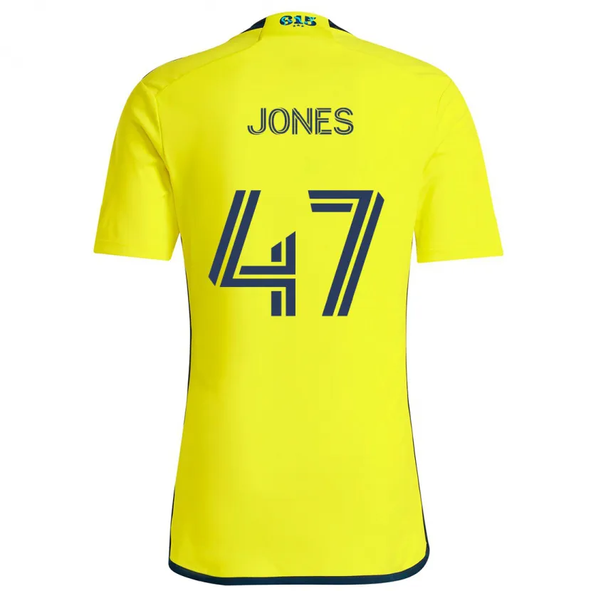 Danxen Hombre Camiseta Isaiah Jones #47 Amarillo Azul 1ª Equipación 2024/25 La Camisa