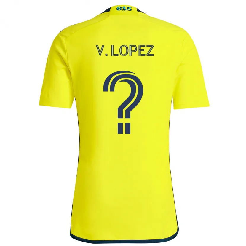 Danxen Hombre Camiseta Alejandro Velazquez-Lopez #0 Amarillo Azul 1ª Equipación 2024/25 La Camisa