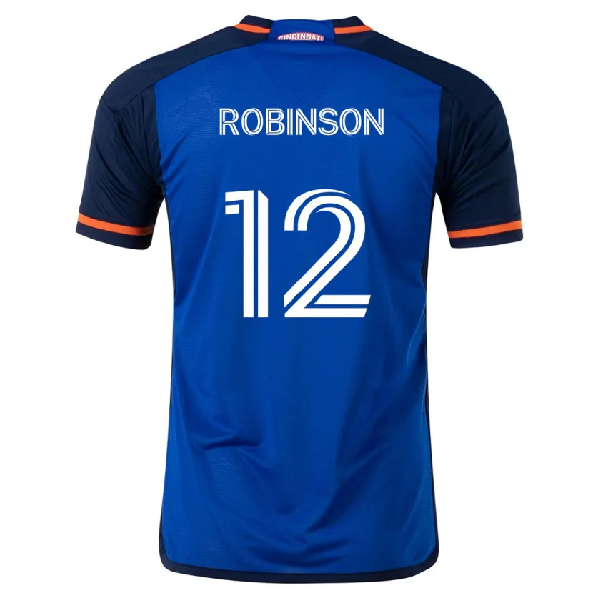 Danxen Hombre Camiseta Miles Robinson #12 Azul Blanco 1ª Equipación 2024/25 La Camisa