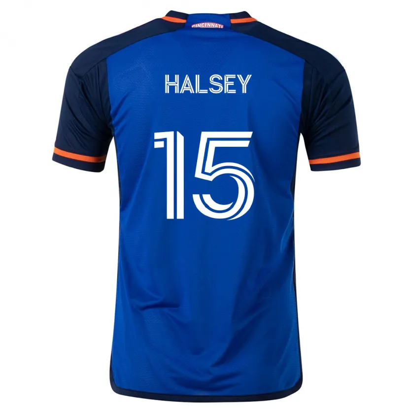 Danxen Hombre Camiseta Bret Halsey #15 Azul Blanco 1ª Equipación 2024/25 La Camisa