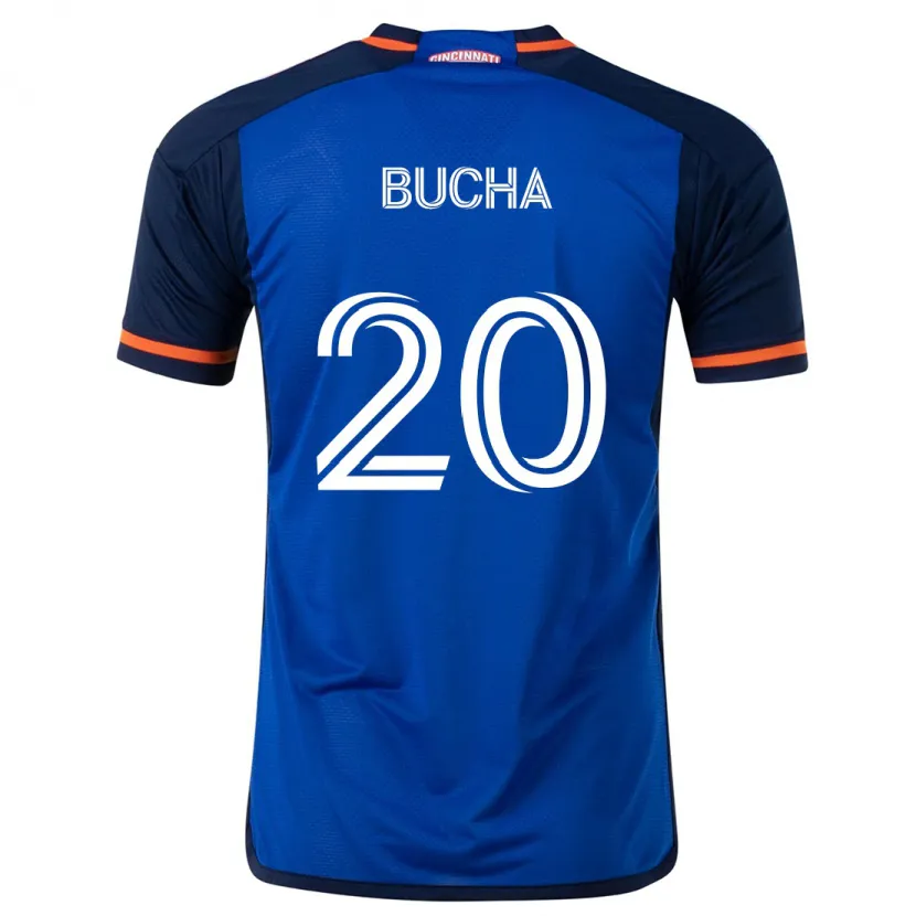 Danxen Hombre Camiseta Pavel Bucha #20 Azul Blanco 1ª Equipación 2024/25 La Camisa