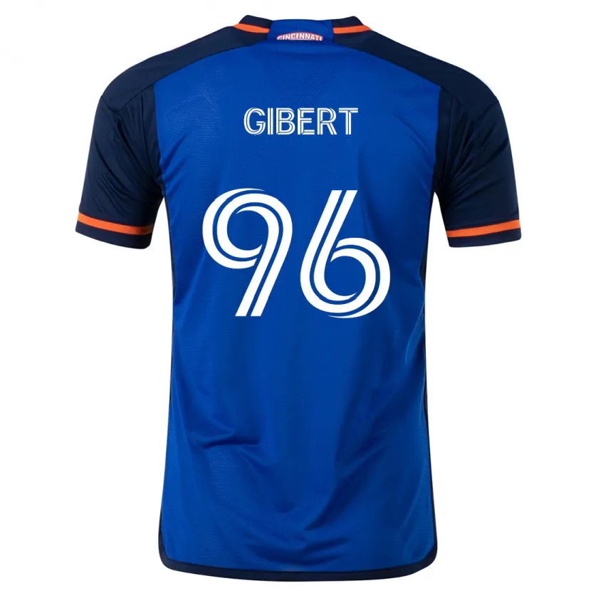 Danxen Hombre Camiseta Gaël Gibert #96 Azul Blanco 1ª Equipación 2024/25 La Camisa