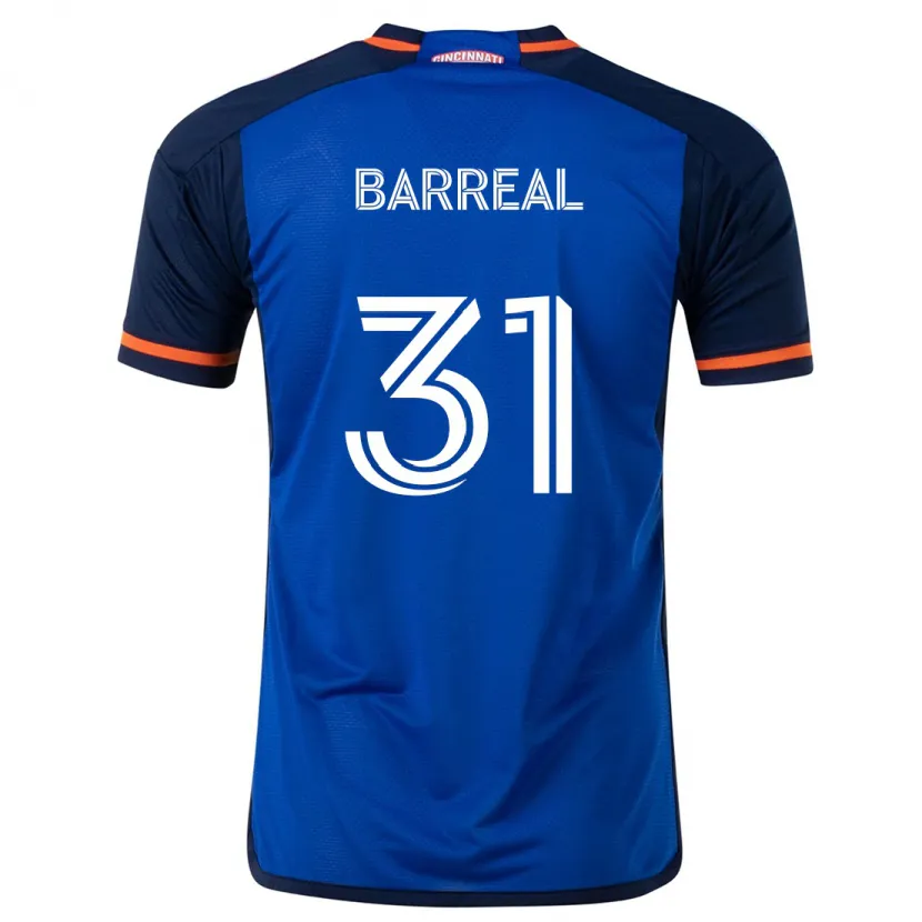 Danxen Hombre Camiseta Álvaro Barreal #31 Azul Blanco 1ª Equipación 2024/25 La Camisa