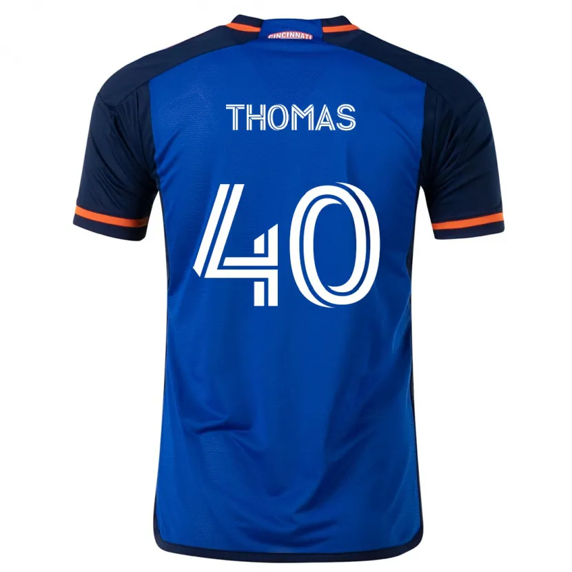 Danxen Hombre Camiseta Kai Thomas #40 Azul Blanco 1ª Equipación 2024/25 La Camisa