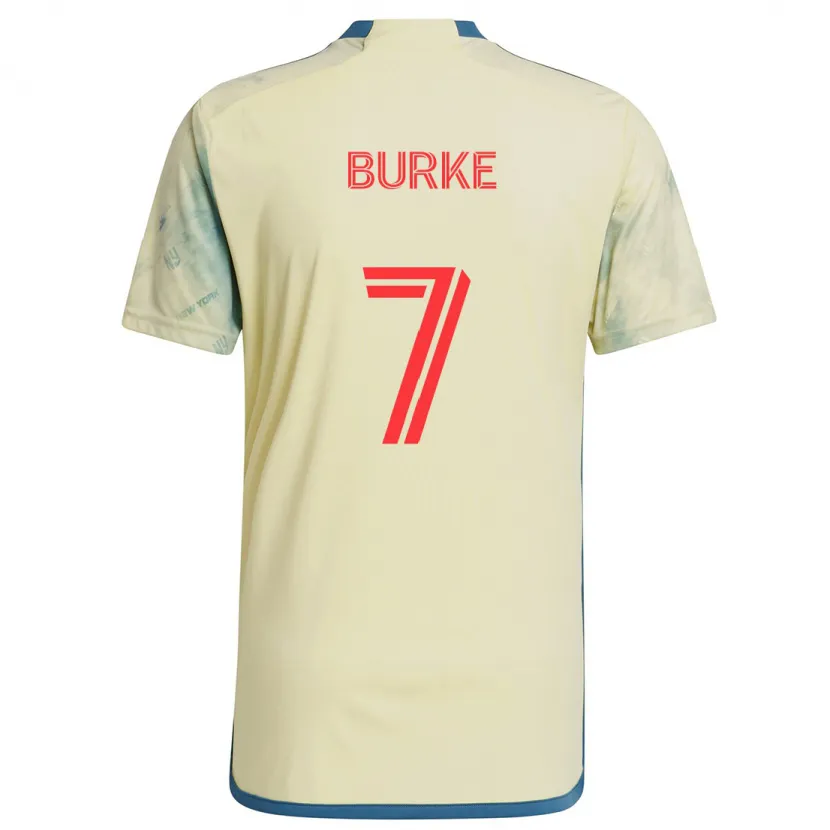 Danxen Hombre Camiseta Cory Burke #7 Amarillo Rojo Azul 1ª Equipación 2024/25 La Camisa