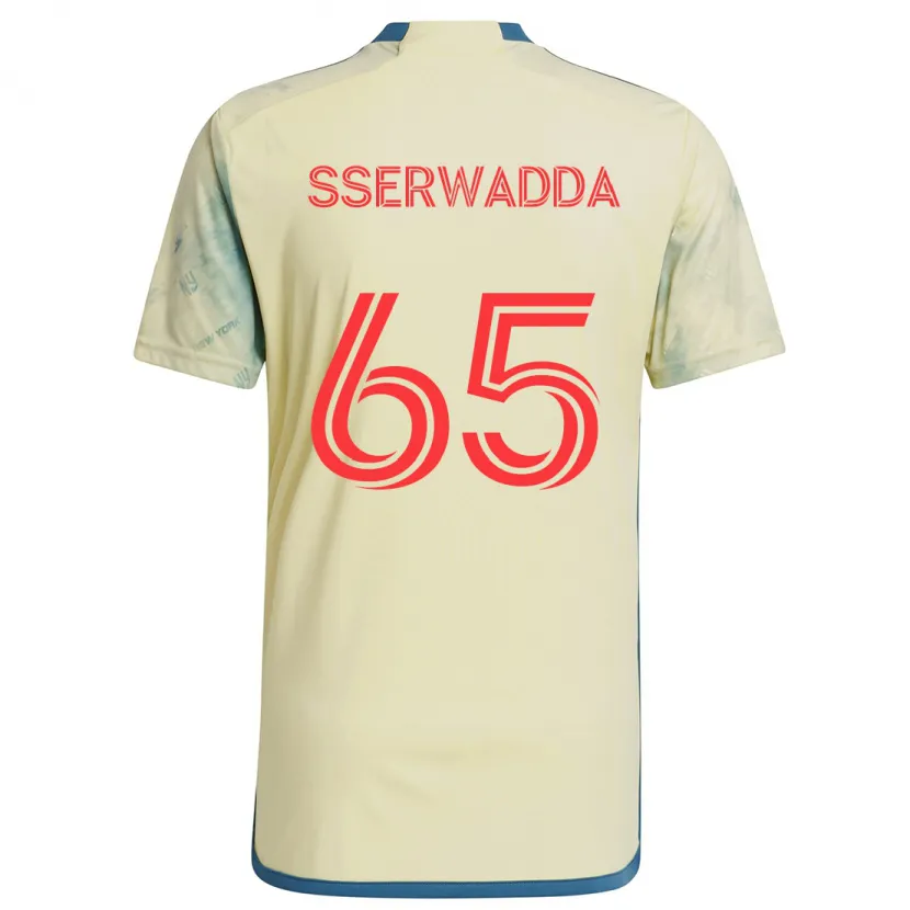 Danxen Hombre Camiseta Steven Sserwadda #65 Amarillo Rojo Azul 1ª Equipación 2024/25 La Camisa