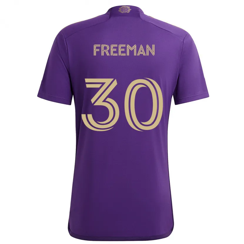 Danxen Hombre Camiseta Alex Freeman #30 Púrpura Amarillo 1ª Equipación 2024/25 La Camisa