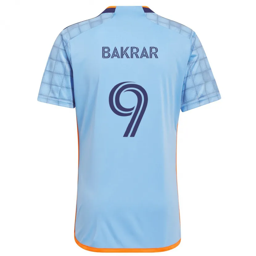 Danxen Hombre Camiseta Monsef Bakrar #9 Azul Naranja 1ª Equipación 2024/25 La Camisa