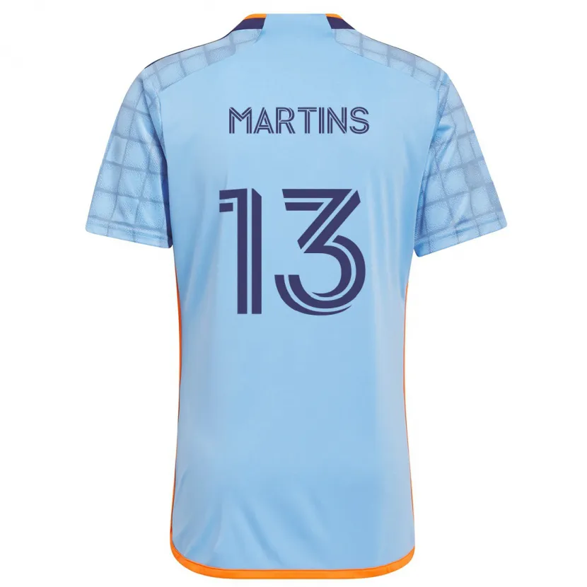 Danxen Hombre Camiseta Thiago Martins #13 Azul Naranja 1ª Equipación 2024/25 La Camisa