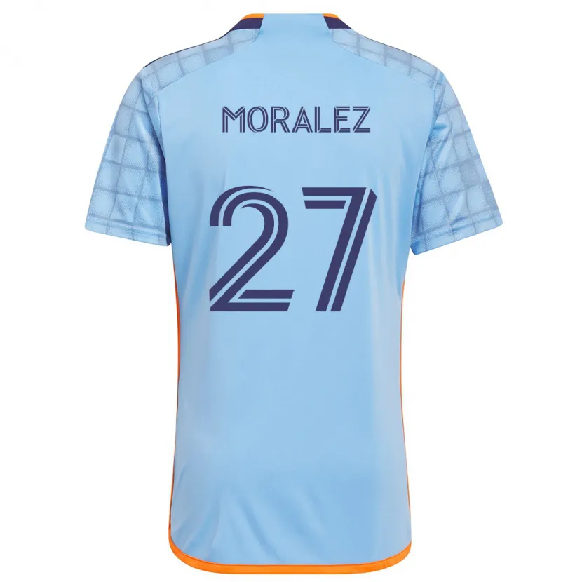 Danxen Hombre Camiseta Maxi Moralez #27 Azul Naranja 1ª Equipación 2024/25 La Camisa