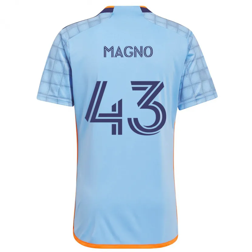 Danxen Hombre Camiseta Talles Magno #43 Azul Naranja 1ª Equipación 2024/25 La Camisa