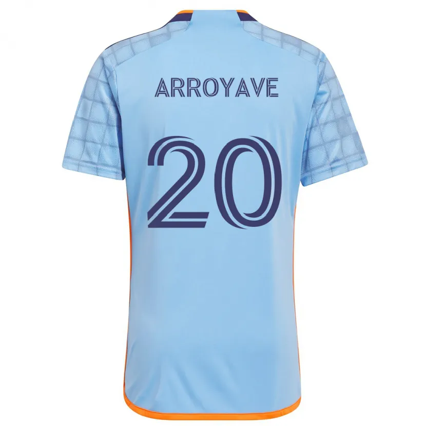 Danxen Hombre Camiseta Jacob Arroyave #20 Azul Naranja 1ª Equipación 2024/25 La Camisa