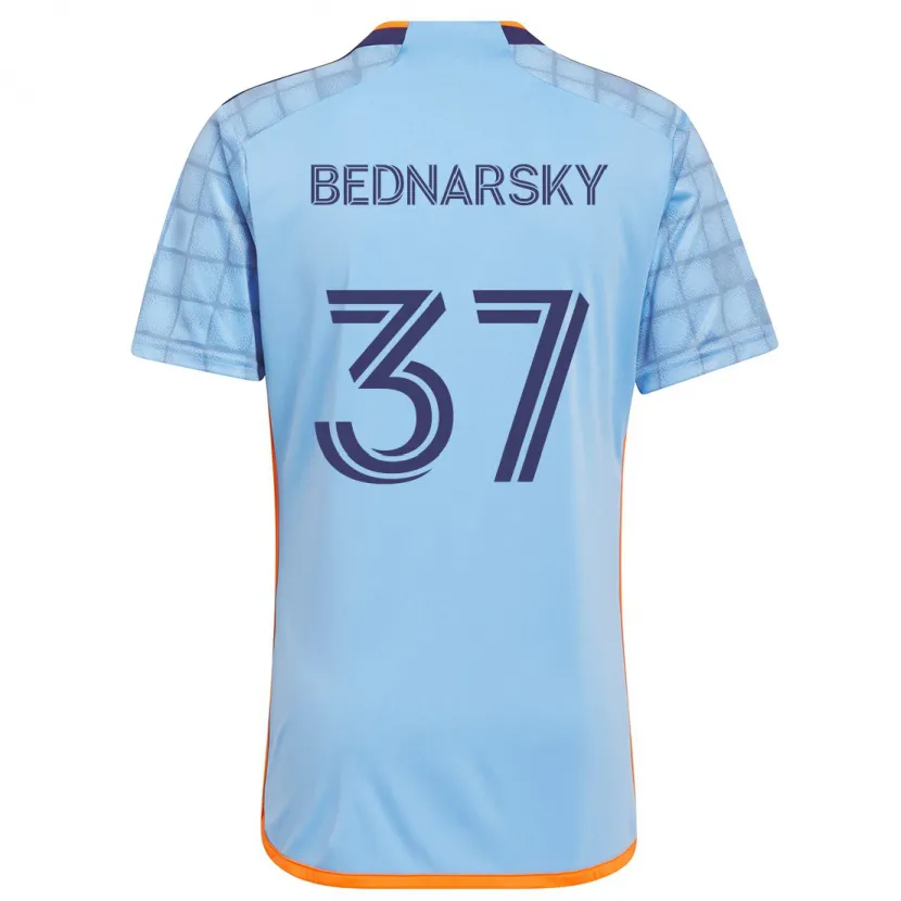 Danxen Hombre Camiseta Stevo Bednarsky #37 Azul Naranja 1ª Equipación 2024/25 La Camisa