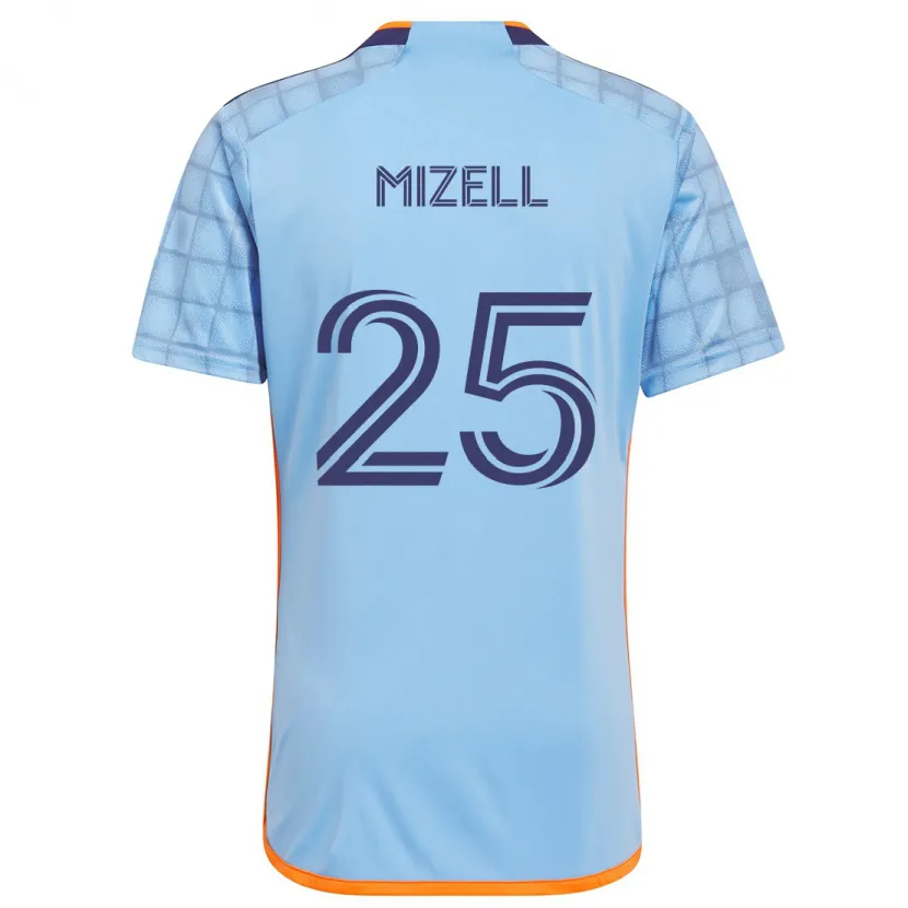 Danxen Hombre Camiseta Cody Mizell #25 Azul Naranja 1ª Equipación 2024/25 La Camisa