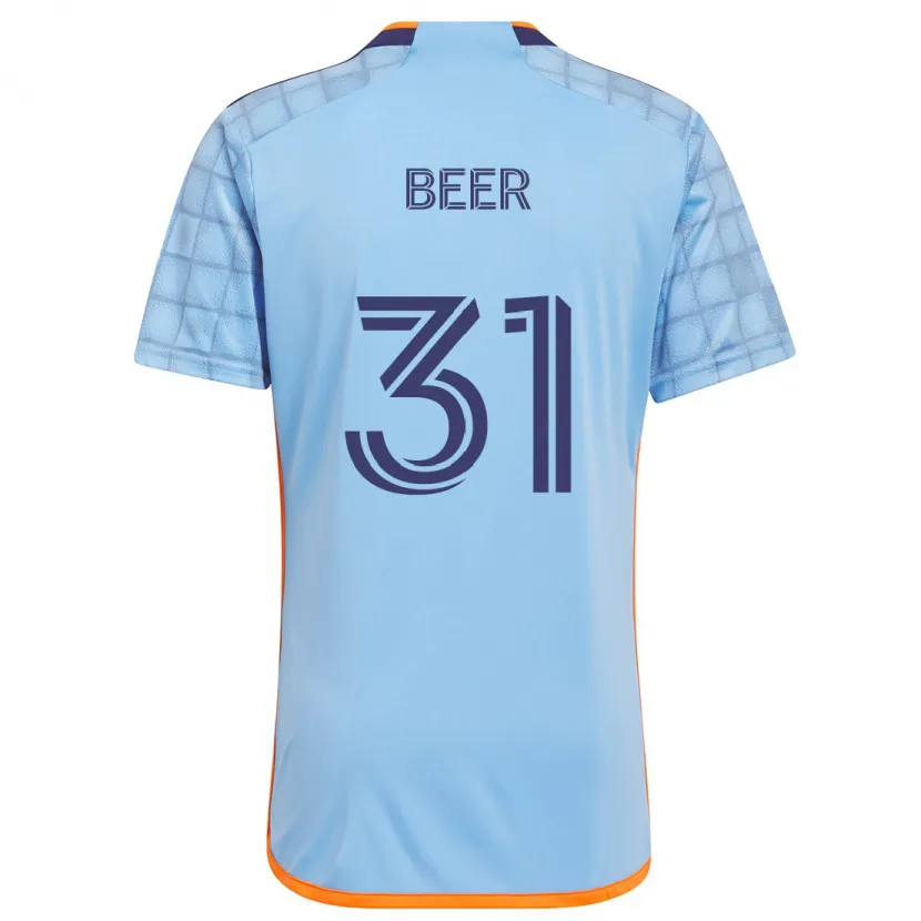 Danxen Hombre Camiseta Jack Beer #31 Azul Naranja 1ª Equipación 2024/25 La Camisa