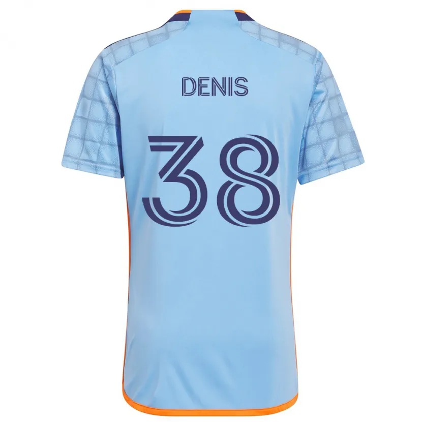 Danxen Hombre Camiseta John Denis #38 Azul Naranja 1ª Equipación 2024/25 La Camisa