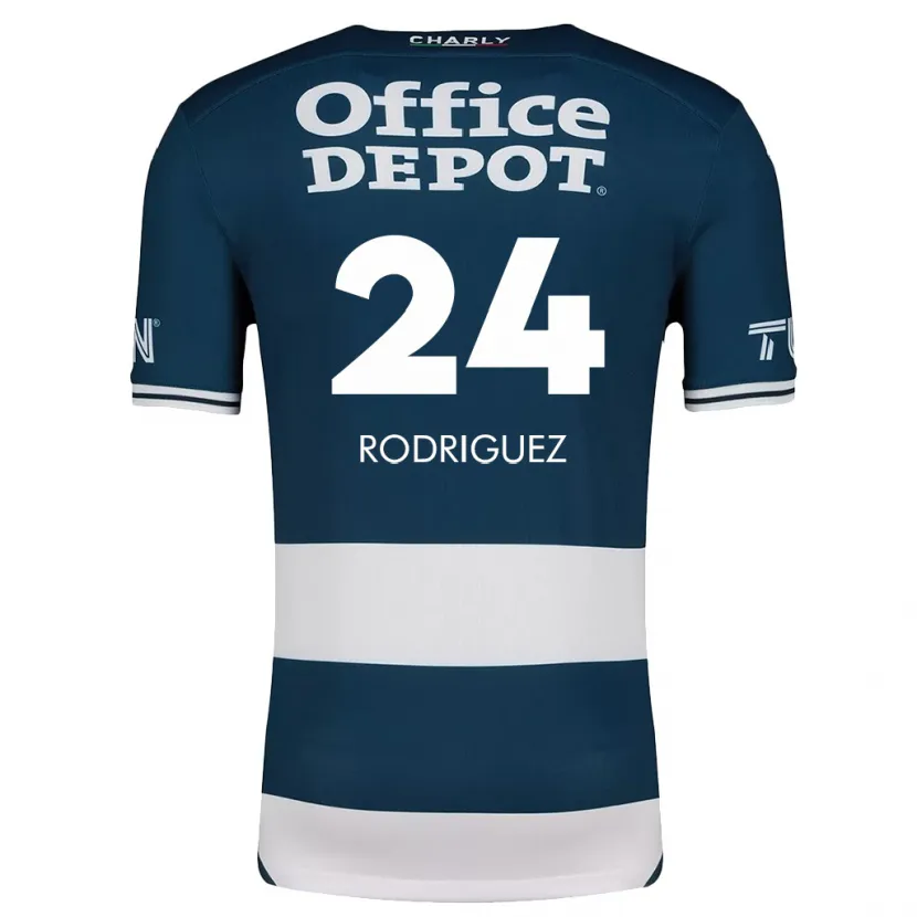 Danxen Hombre Camiseta Luis Rodríguez #24 Azul Blanco 1ª Equipación 2024/25 La Camisa