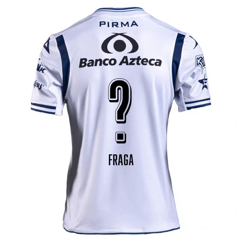 Danxen Hombre Camiseta Miguel Fraga #0 Blanco Azul Marino 1ª Equipación 2024/25 La Camisa