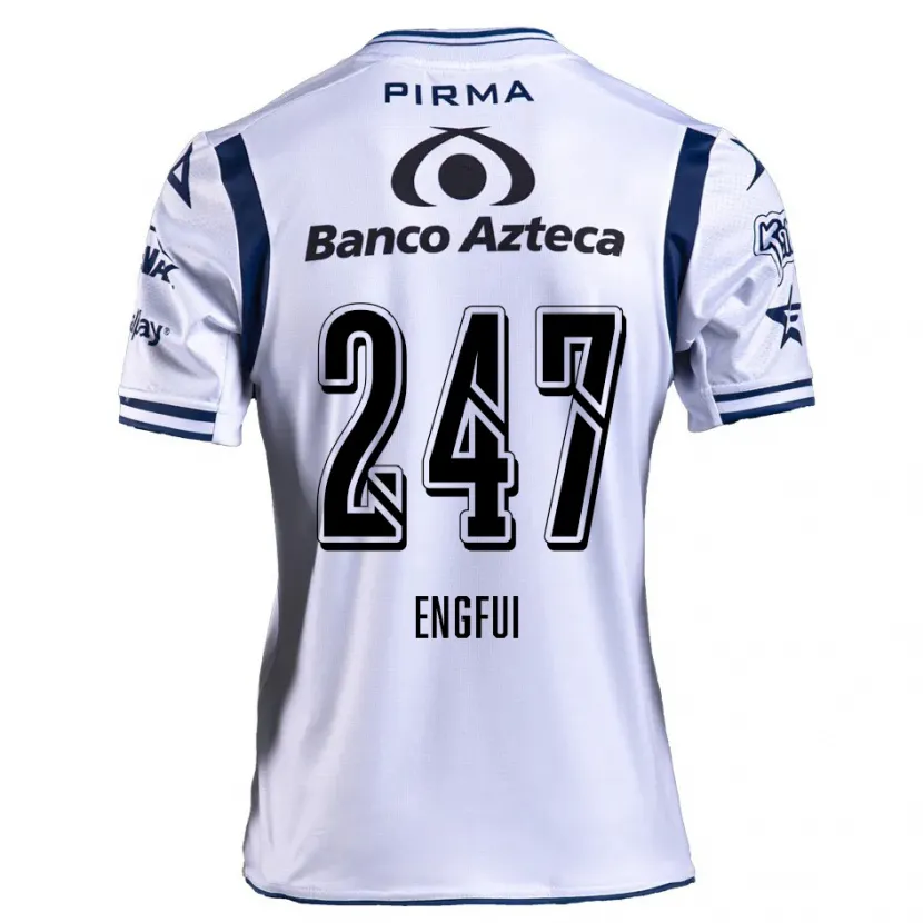 Danxen Hombre Camiseta Emilio Engfui #247 Blanco Azul Marino 1ª Equipación 2024/25 La Camisa