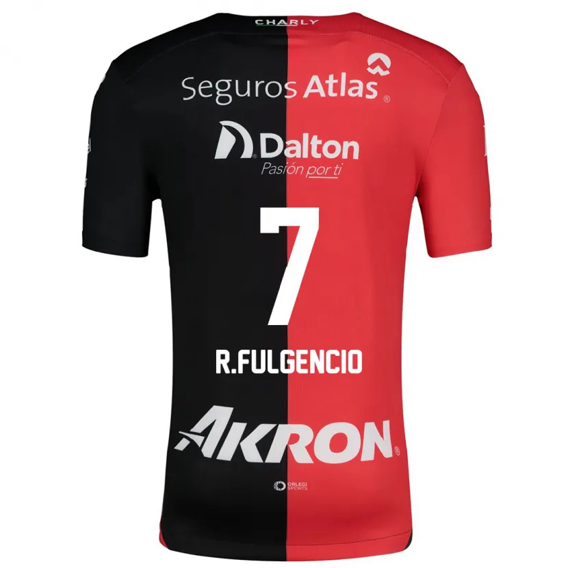 Danxen Hombre Camiseta Raymundo Fulgencio #7 Negro Rojo 1ª Equipación 2024/25 La Camisa