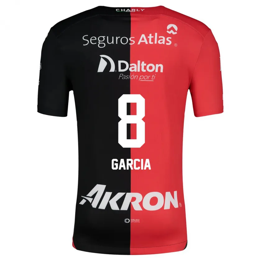 Danxen Hombre Camiseta Mateo García #8 Negro Rojo 1ª Equipación 2024/25 La Camisa