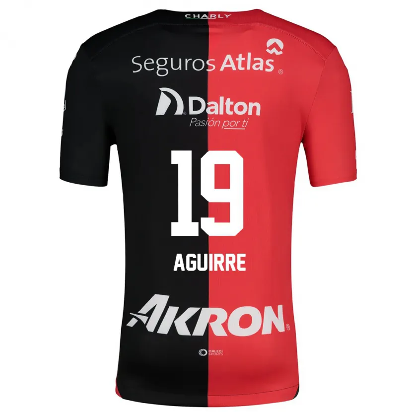 Danxen Hombre Camiseta Eduardo Aguirre #19 Negro Rojo 1ª Equipación 2024/25 La Camisa