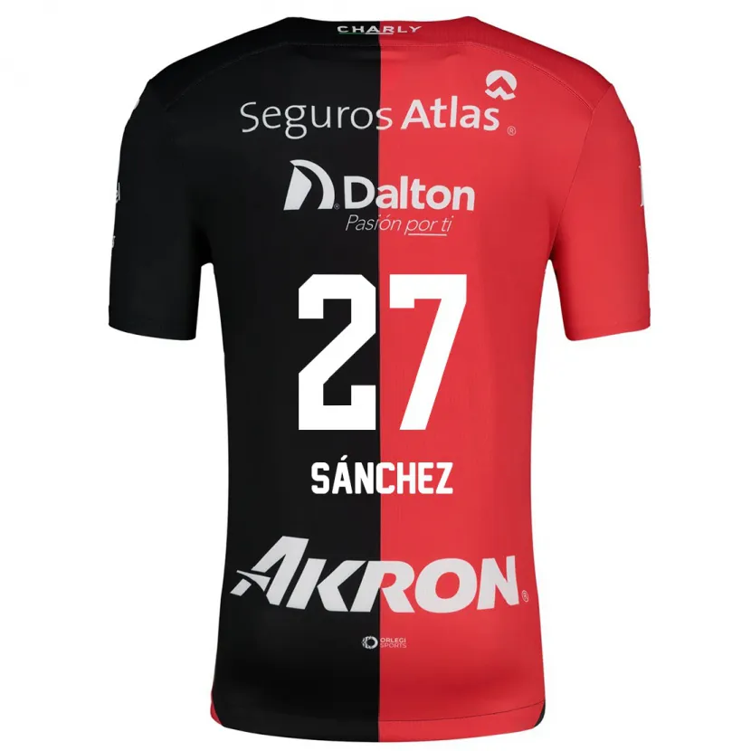 Danxen Hombre Camiseta Antonio Sánchez #27 Negro Rojo 1ª Equipación 2024/25 La Camisa