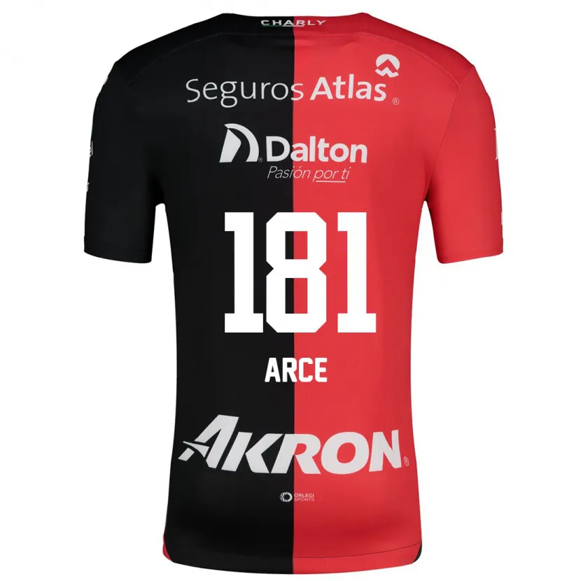 Danxen Hombre Camiseta Edson Arce #181 Negro Rojo 1ª Equipación 2024/25 La Camisa