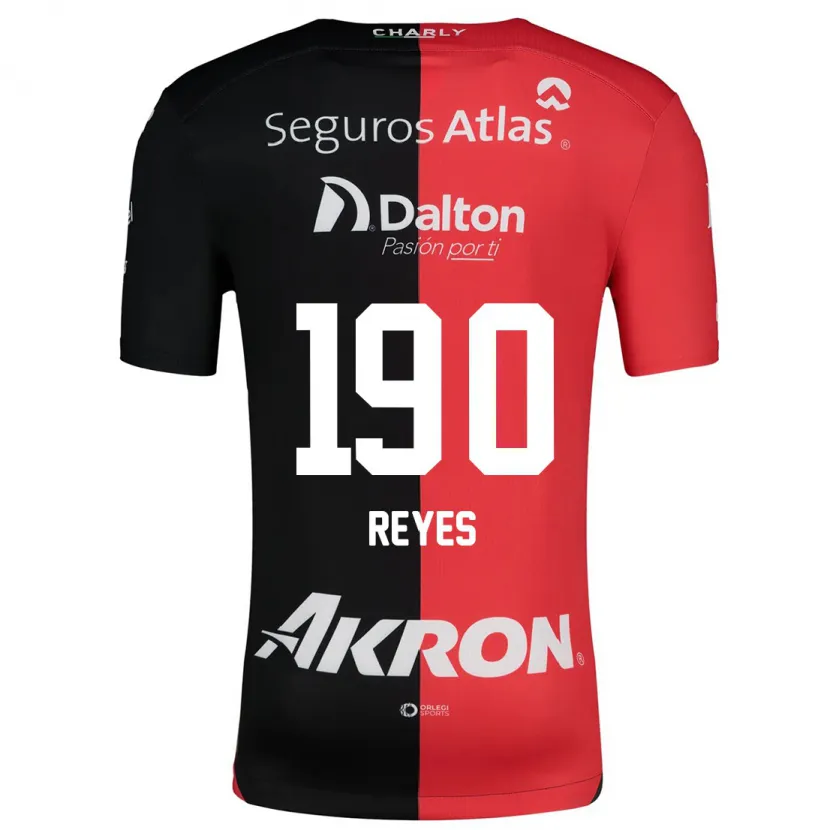 Danxen Hombre Camiseta Óscar Reyes #190 Negro Rojo 1ª Equipación 2024/25 La Camisa