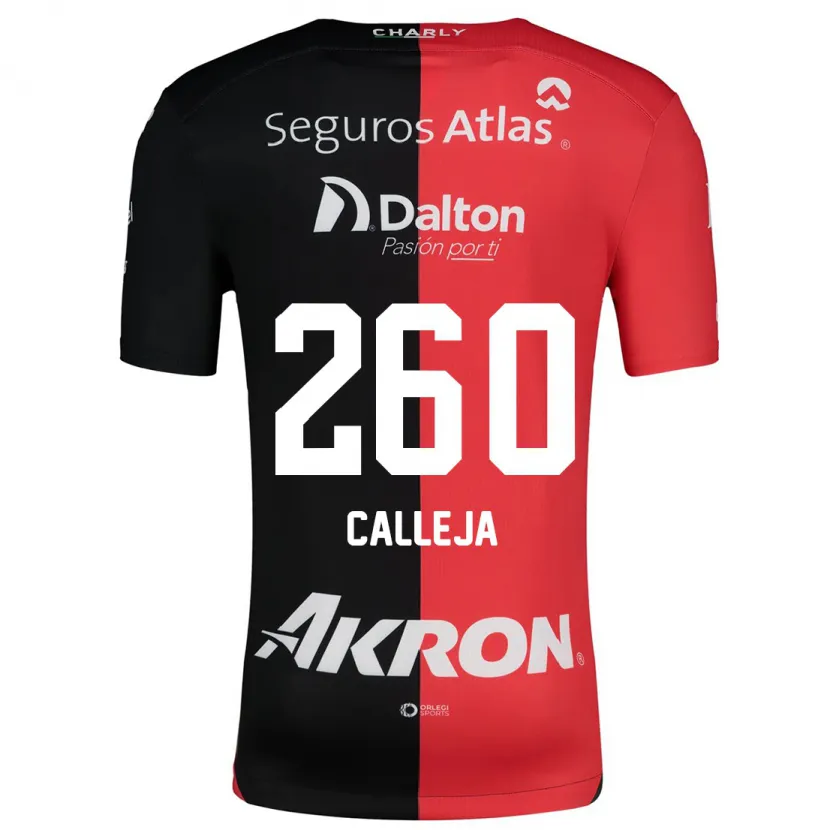 Danxen Hombre Camiseta Diego Calleja #260 Negro Rojo 1ª Equipación 2024/25 La Camisa