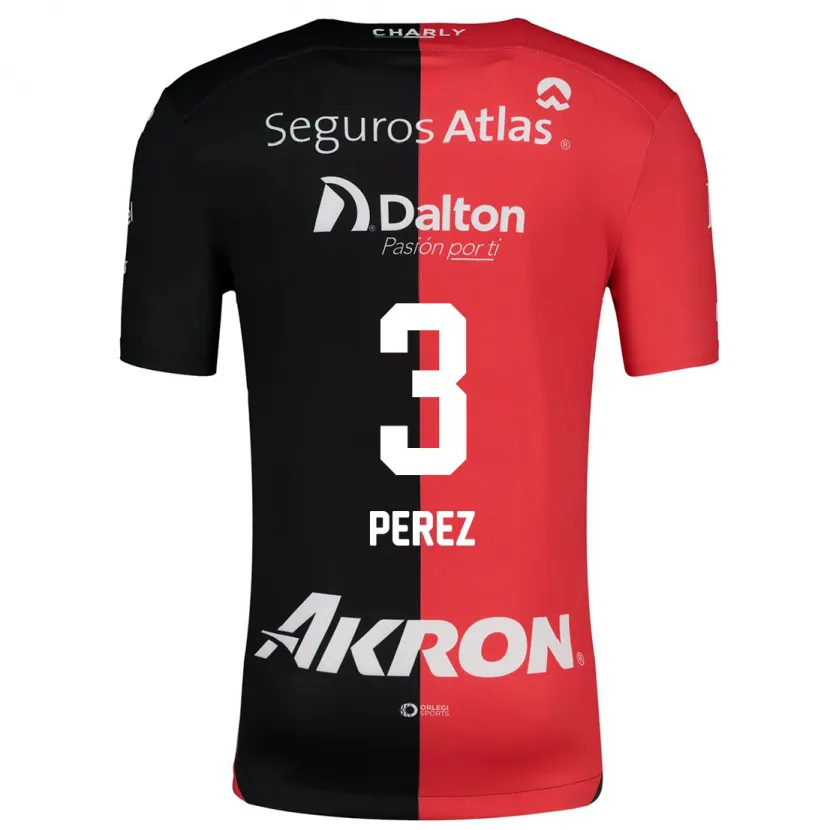 Danxen Hombre Camiseta María Fernanda Pérez #3 Negro Rojo 1ª Equipación 2024/25 La Camisa