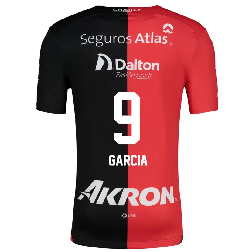 Danxen Hombre Camiseta Marcia García #9 Negro Rojo 1ª Equipación 2024/25 La Camisa