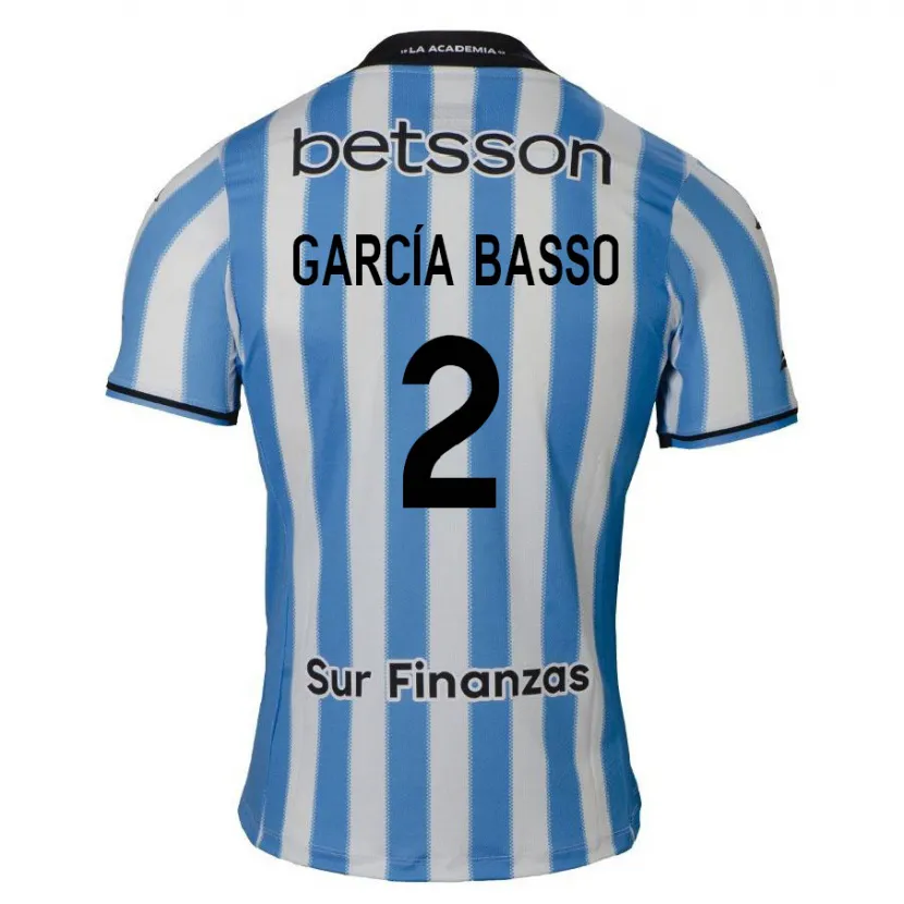 Danxen Hombre Camiseta Agustín García Basso #2 Azul Blanco Negro 1ª Equipación 2024/25 La Camisa