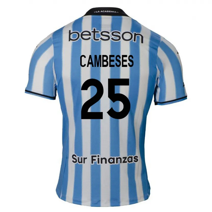 Danxen Hombre Camiseta Facundo Cambeses #25 Azul Blanco Negro 1ª Equipación 2024/25 La Camisa