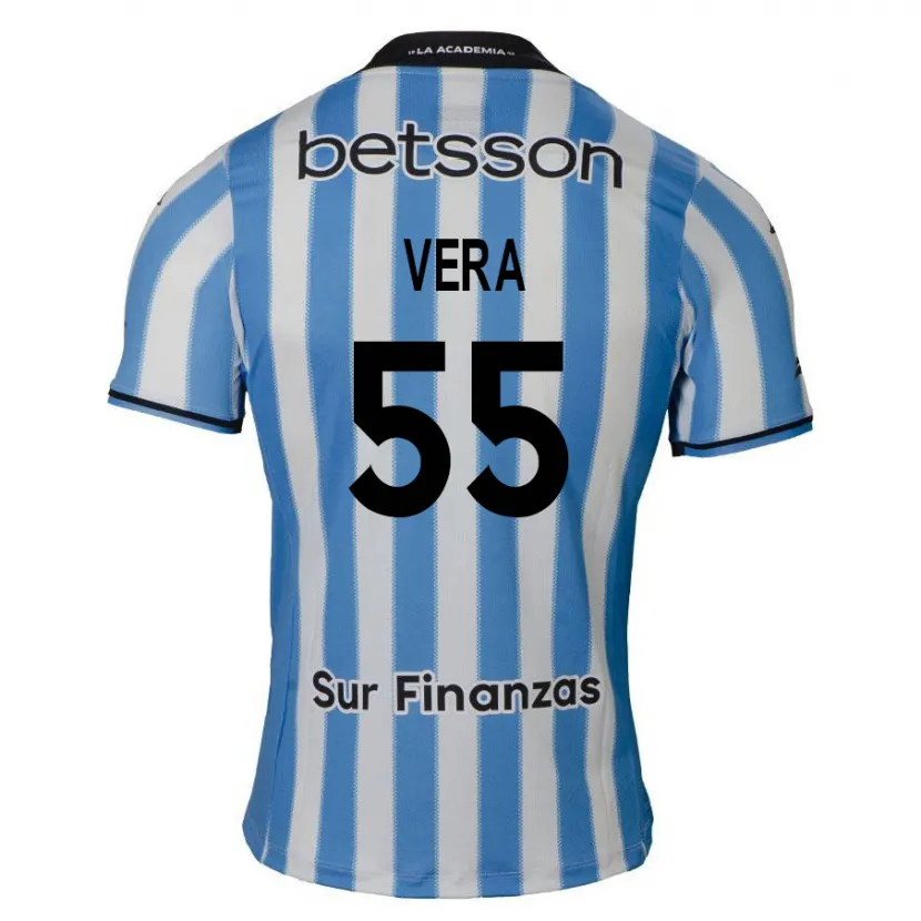 Danxen Hombre Camiseta Santino Vera #55 Azul Blanco Negro 1ª Equipación 2024/25 La Camisa