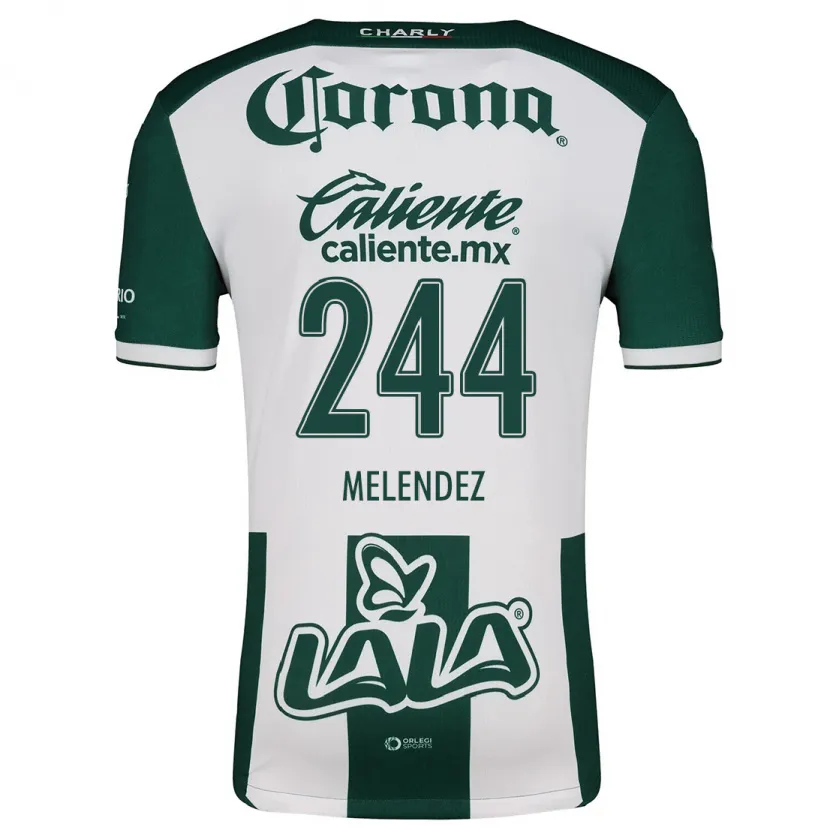 Danxen Hombre Camiseta Carlos Meléndez #244 Verde Blanco 1ª Equipación 2024/25 La Camisa