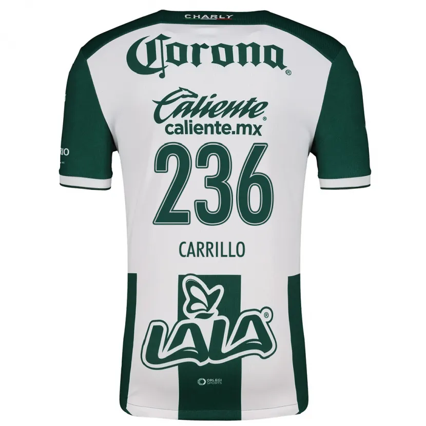 Danxen Hombre Camiseta Fernando Carrillo #236 Verde Blanco 1ª Equipación 2024/25 La Camisa