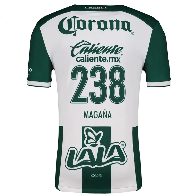 Danxen Hombre Camiseta Emilio Magaña #238 Verde Blanco 1ª Equipación 2024/25 La Camisa